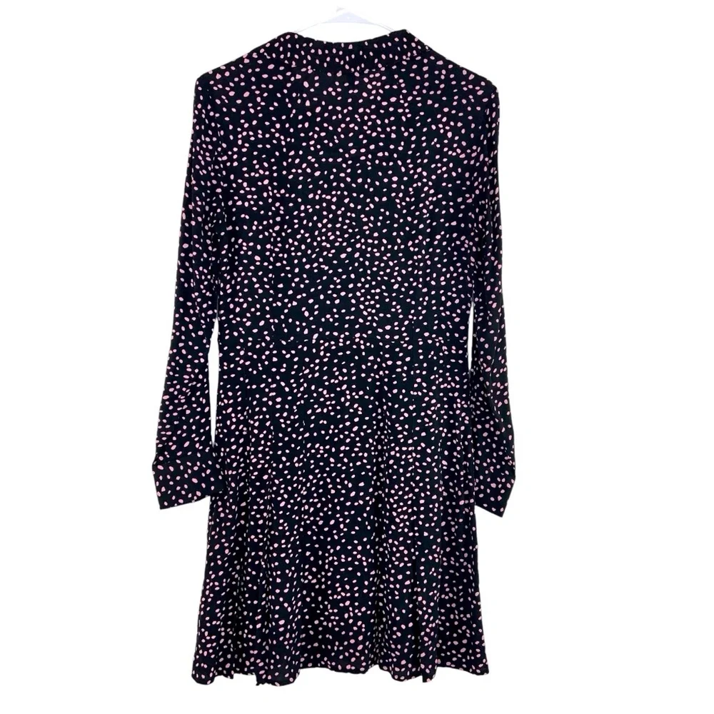 &Other Stories Button Front Black Long Sleeve Mini Dress - Picture 5 of 5